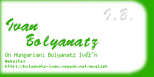 ivan bolyanatz business card